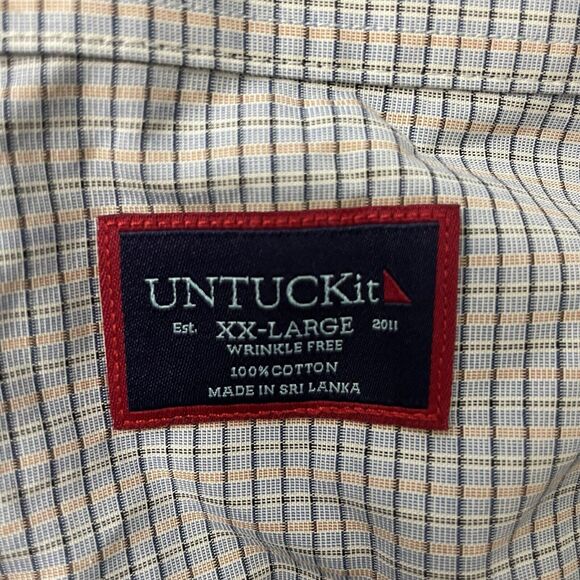 UNTUCKit Men's XXL Multicolor Wrinkle Free Cotton Long Sleeve Button-Front Shirt - Picture 6 of 6